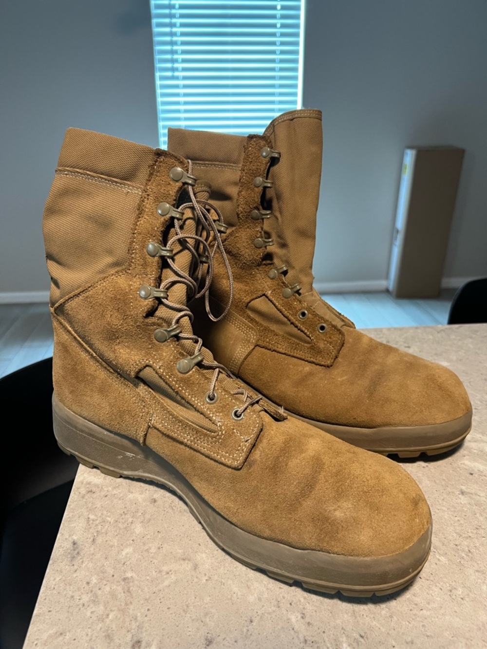 Belleville AFTWC Boots Mens Size 15R Brown Suede Gore-Tex Vibram Combat USA Work